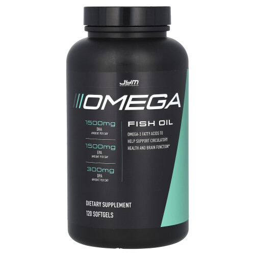 JYM Supplement Science, Omega Fiskolie, 120 Softgels