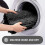 Tapete de banheiro preto, absorvente, lavável, antiderrapante, em chenille, 24 polegadas. 6