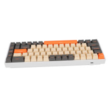 68-Key RGB Backlit Mechanical Keyboard, Red Switch, USB-C, White