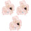 3Ensembles Boucles D'oreilles Clips Enfants Rose Plaisir Sans Perçage 3