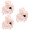 3Ensembles Boucles D'oreilles Clips Enfants Rose Plaisir Sans Perçage 7