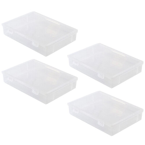 A4 Clear Storage Box for Household Sundries - Large Capacity Transparent Organizer