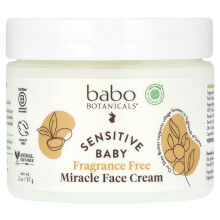 Babo Botanicals, Creme Facial Milagrosa para Bebês Sensíveis, Sem Fragrância, 2 oz (57 g)
