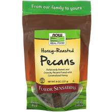 NOW Foods, Real Food, Honing Gerookte Pecanenoten, 8 oz (227 g)