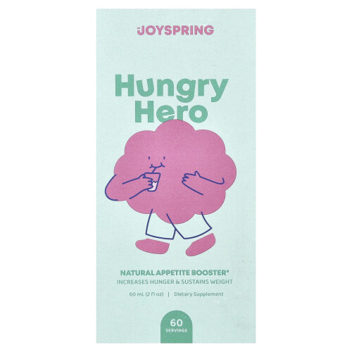 JoySpring, Hungry Hero, Φυσικό Βοήθημα Γεύματος, 2 fl oz (60 ml)