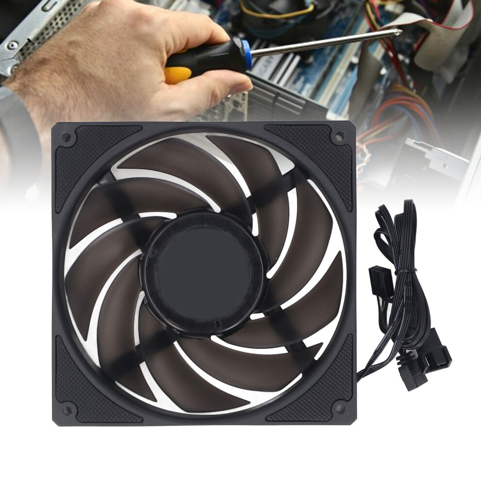 140Mm 5V Argb Pwm Cpu Fan 2000Rpm Quiet Case Cooler Black 8381384732797
