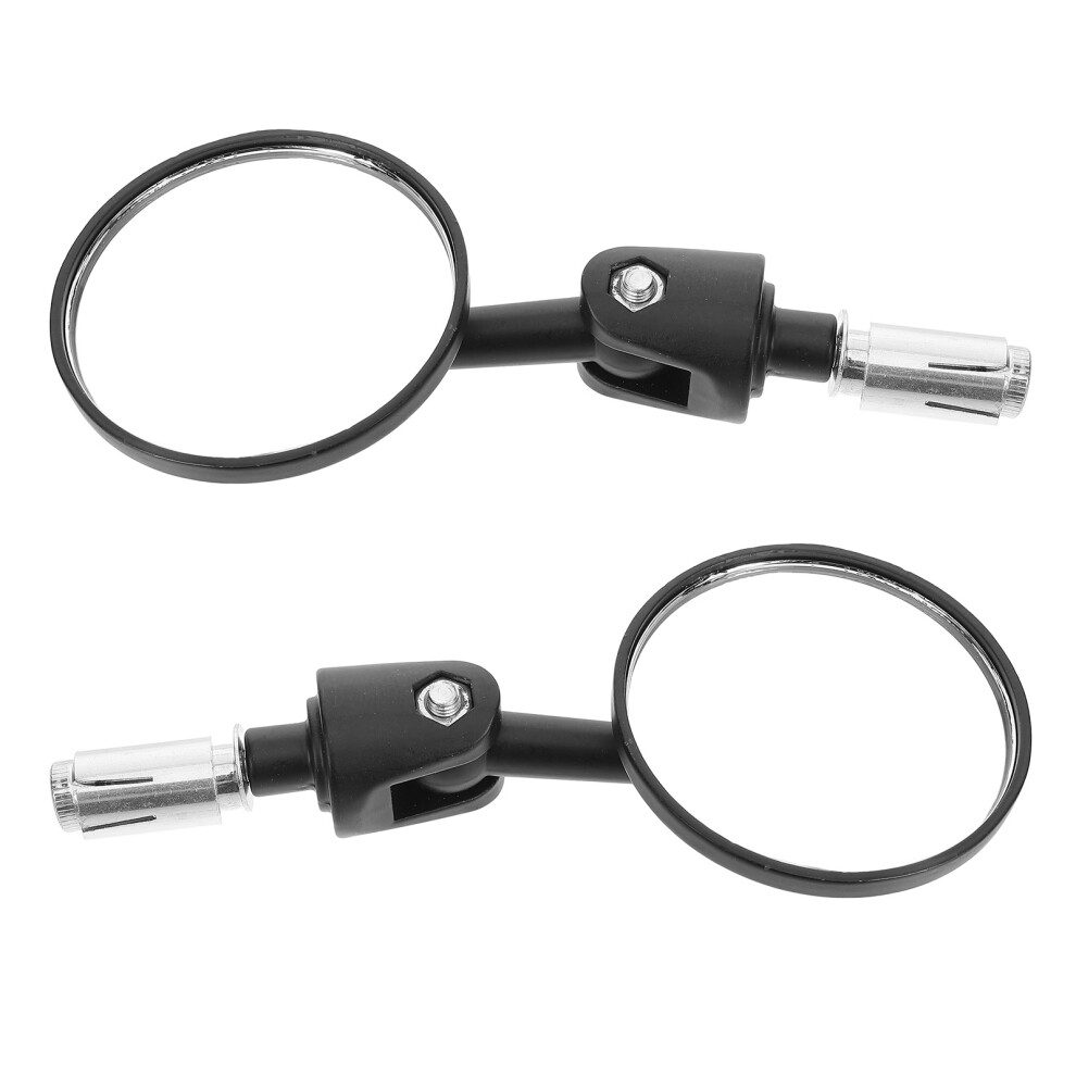 8Pcs Aluminum Alloy Electric Scooter Rearview Mirrors Adjustable Black 3663405626885