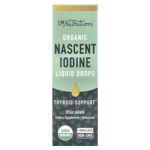 SMNutrition, Iodio Liquido di Nascente Organico, Senza Gusto, 2 fl oz (60 ml)