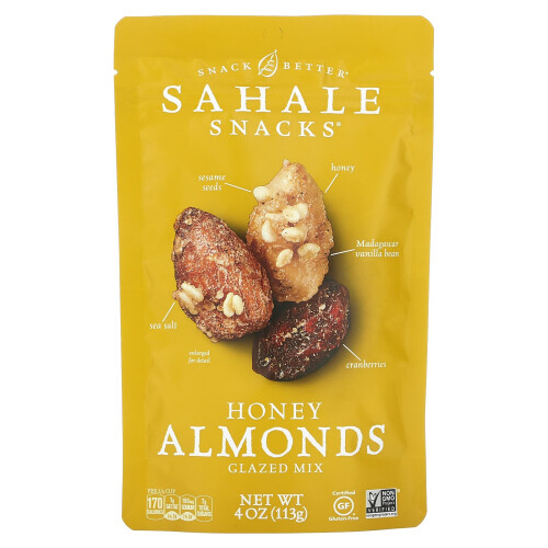 Sahale Snacks, Μίγμα Γλαζιού, Μέλισσα Αμύγδαλα, 4 oz (113 g)