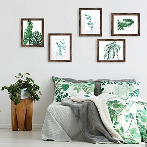 8x10 Picture Frames Rustic Brown Wall Mounting or Tabletop Display, 6PCS 1