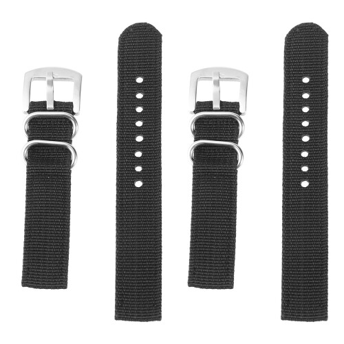 2Pièces Bandes Noir Canvas, Accessoire Chic Pour 1