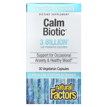 Natural Factors, Calm Biotic‚Ñ, 3 Billion, 30 Vegetarian Capsules
