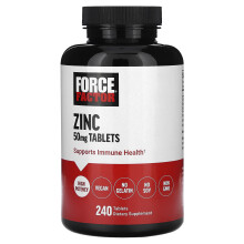 Force Factor, Zink, 50 mg, 240 Tabletter