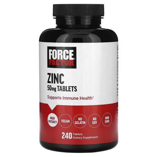 Force Factor, Železo, 50 mg, 240 tabletek