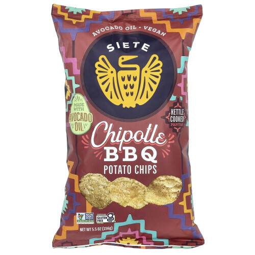 Siete, Potatis Chips, Chipotle BBQ, 5.5 oz (156 g)