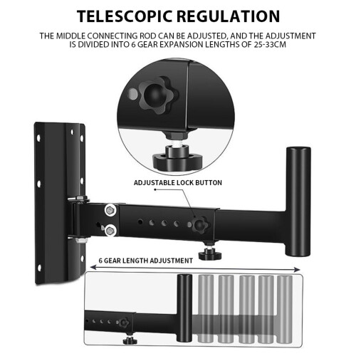 Sturdy Speaker Bracket Set 110lb Load