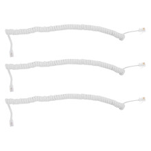 15Pièces Câble Téléphone Bobiné Durable ABS Pour Téléphone Fixe