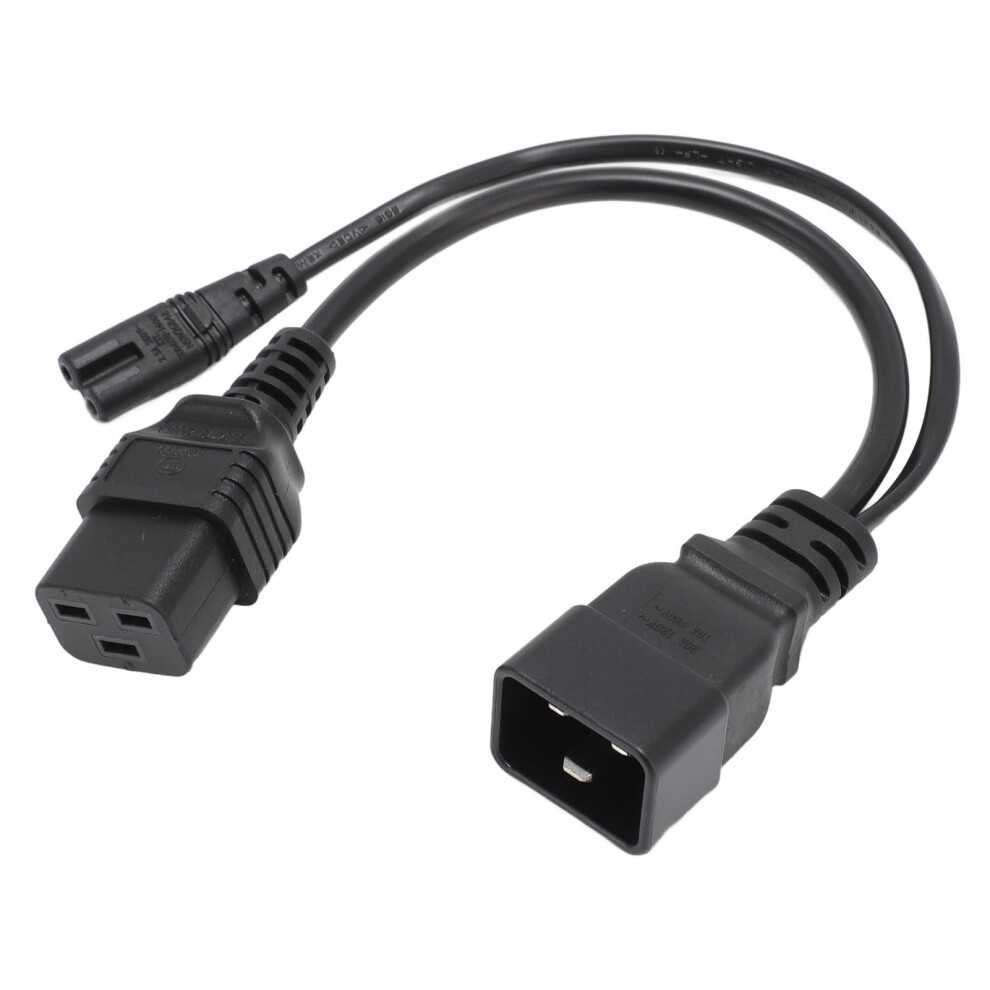 C20 To C7/C19 Y Splitter Power Cord 1Ft Iec320 5041384732939