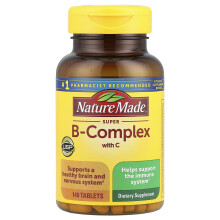 Nature Made, Super B-Komplex med Vitamin C, 140 Tabletter