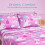 Ensemble de draps pour enfants Licorne violette, 4 pièces, en microfibre 3