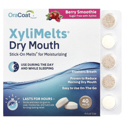 OraCoat, XyliMelts Δύσπνοια, Φρούτα Σμούρτι, 40 Μέλτ