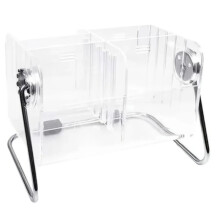 1pc Remote Control Holder Organiser, 6 Slots Transparent Remote Control Holder Box, TV Air Conditioning Remote Control