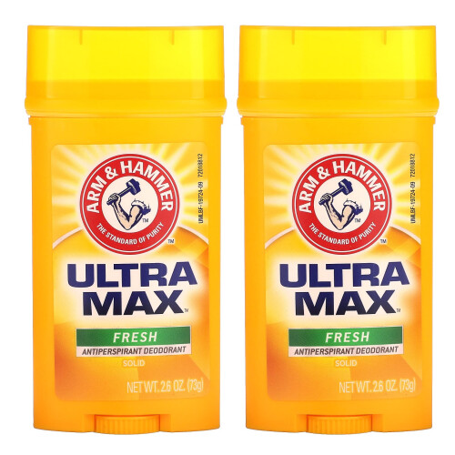 Arm & Hammer, UltraMax, Solid Antiperspirant Deodorant, Fresh, 2 Πακέτα, 2.6 oz (73 g) Κάθε