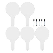 5Pièces Planchettes D’écriture Double Face En Bois Tableaux Blancs