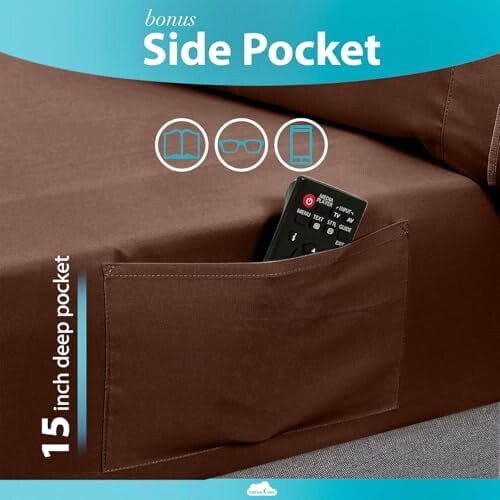 Juego de sábanas King de 6 piezas con bolsillo extra profundo de microfibra 2