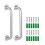 set de 2 manere din otel inoxidabil 10