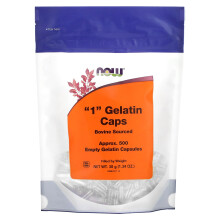 NOW Foods, 1 Gelatine Caps, Ongeveer 500 Lege Gelatine Capsules, 1.34 oz (38 g)