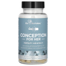 Eu Natural Conception For Her, Fertilitets Hjælp & Multi, 60 Vegetarian Capsules