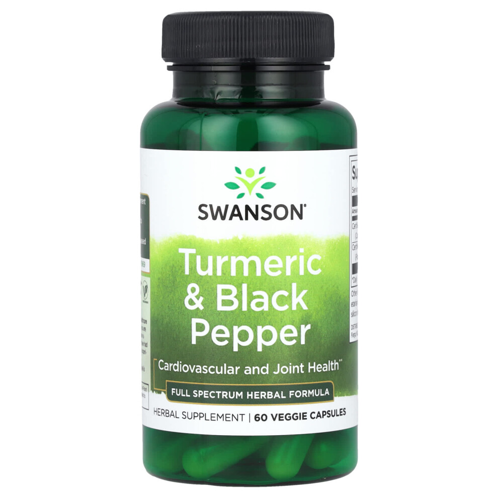 Swanson Black Turmeric & Pepper - 60 Vcaps