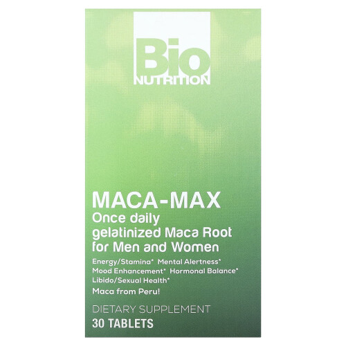 Bio Nutrition, Maca-Max, Per Uomini e Donne, 30 Comprimati