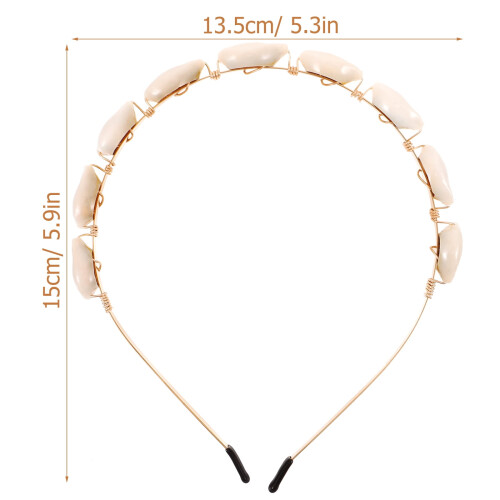 Bandeau de mariage en forme de coquillage doré (1 pièce) 1
