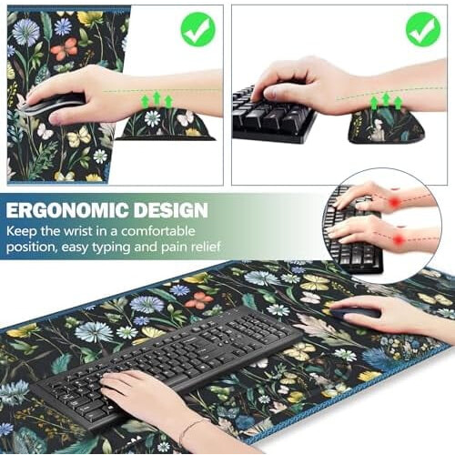 4-in-1Ergonomic Mouse Pad Set with Memory Foam 1