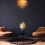 Lustre de cristal com abajur 2