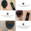 Chignon torsadé en polyester noir (3 pièces) 2