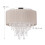 Lustre de cristal com abajur 4
