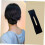 Chignon torsadé en polyester noir (3 pièces) 5