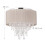 Lustre de cristal com abajur 7
