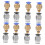Conector FRCOLOR16 peças, junta pneumática de encaixe rápido reto 5