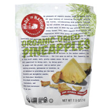 Made in Nature, Organické Suché Ananasové Plody, Slunečno-zralé, Bez Sulfátů, 7,5 oz (213 g)