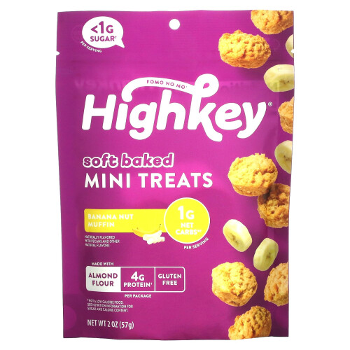 HighKey, Mini Torta Dolce, Banana Nut Muffin, 2 oz (57 g)
