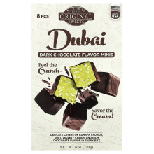 Original Natural Sweets, Dubai Dark Chocolate Minis, 8 Kawałków, 6 oz (170 g)