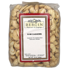 Bergin Fruit and Nut Company, Surové cashewy, 16 oz (454 g)
