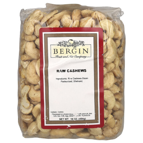 Bergin Fruit and Nut Company, Ακέραιοι Cashews, 16 oz (454 g)