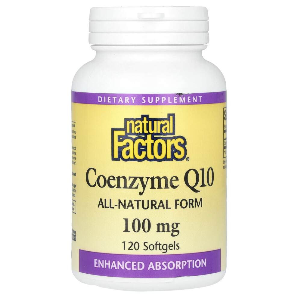 Natural Factors , Coenzyme Q10, 100 Mg, 120 Softgels