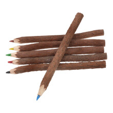 24Pièces Crayons Bois Uniques, Décor Camping, Pour Et
