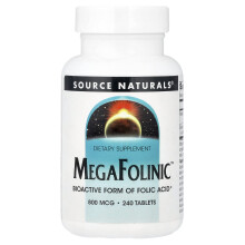 Source Naturals, MegaFolinic, 800 mcg, 240 Tabletten